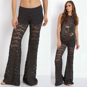 Free People Nightcap Dixie Lace Flare Pants